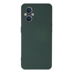 Oppo Reno 7 Lite Kılıf Nano İçi Kadife Silikon - Koyu Yeşil