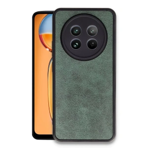 Realme 12 5g Kılıf Aras Deri Kapak - Koyu Yeşil