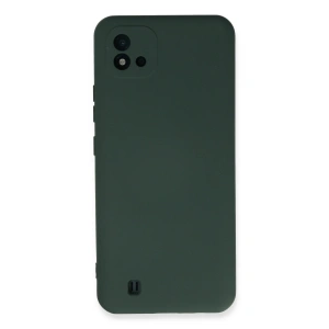 Realme C11 2021 Kılıf Nano İçi Kadife Silikon - Koyu Yeşil