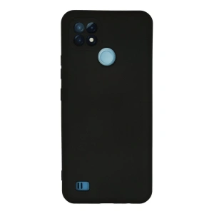 Realme C21 Kılıf Nano İçi Kadife Silikon - Siyah