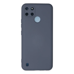 Realme C25y Kılıf Nano İçi Kadife Silikon - Gri