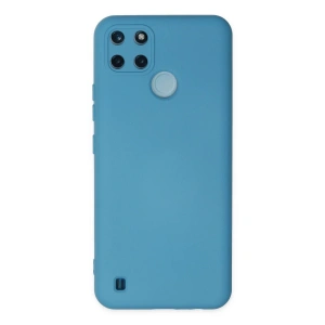 Realme C25y Kılıf Nano İçi Kadife Silikon - Mavi