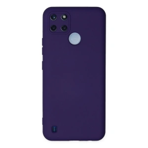 Realme C25y Kılıf Nano İçi Kadife Silikon - Mor