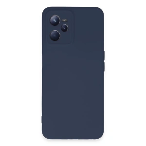 Realme C35 Kılıf Nano İçi Kadife Silikon - Lacivert