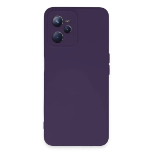 Realme C35 Kılıf Nano İçi Kadife Silikon - Mor