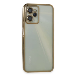 Realme C35 Kılıf Razer Lensli Silikon - Gold