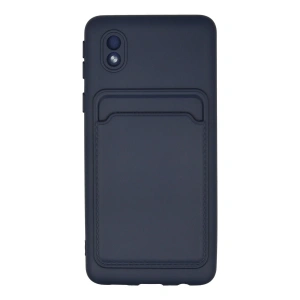 Samsung Galaxy A01 Core Kılıf Kelvin Kartvizitli Silikon - Lacivert