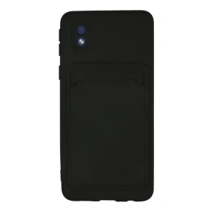 Samsung Galaxy A01 Core Kılıf Kelvin Kartvizitli Silikon - Siyah