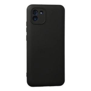 Samsung Galaxy A03 Kılıf Nano İçi Kadife Silikon - Siyah