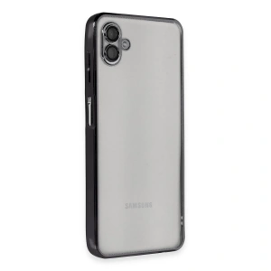 Samsung Galaxy A04 Kılıf Razer Lensli Silikon - Siyah