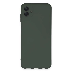 Samsung Galaxy A04e Kılıf Nano İçi Kadife Silikon - Koyu Yeşil