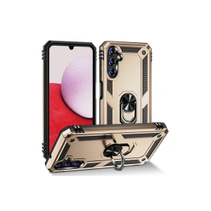 Samsung Galaxy A04s Kılıf Sofya Yüzüklü Silikon Kapak - Gold