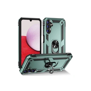 Samsung Galaxy A04s Kılıf Sofya Yüzüklü Silikon Kapak - Yeşil