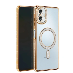 Samsung Galaxy A06 Joke Simli Magneticsafe Kılıf - Gold