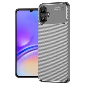 Samsung Galaxy A06 Kılıf Auto Focus Karbon Kapak - Gri