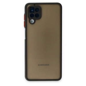 Samsung Galaxy A12 Kılıf Montreal Silikon Kapak - Siyah
