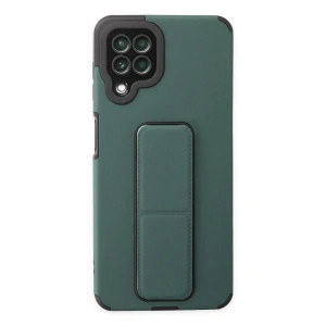 Samsung Galaxy A22 Kılıf Mega Standlı Silikon - Yeşil