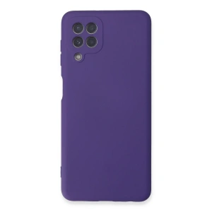 Samsung Galaxy A22 Kılıf Nano İçi Kadife Silikon - Mor
