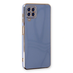 Samsung Galaxy A22 Kılıf Volet Silikon - Mavi