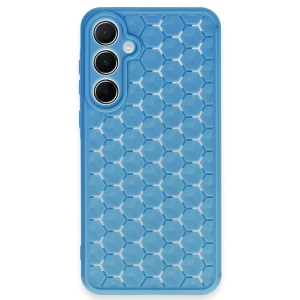 Samsung Galaxy A25 5g Kılıf Petek Silikon Kapak - Mavi