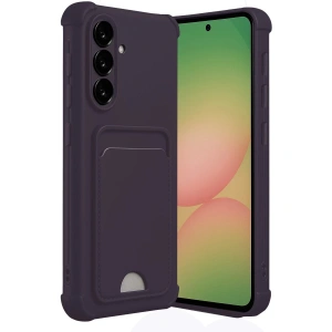 Samsung Galaxy A55 5g Kılıf Kelvin Kartvizitli Silikon - Derin Mor