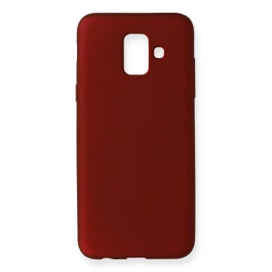 Samsung Galaxy A6 2018 Kılıf First Silikon - Bordo