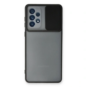 Samsung Galaxy A73 5g Kılıf Palm Buzlu Kamera Sürgülü Silikon - Siyah