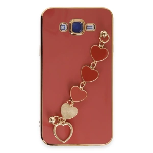 Samsung Galaxy J7 Kılıf Esila Silikon - Kırmızı