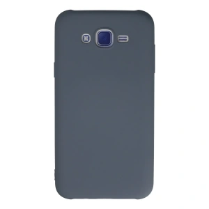 Samsung Galaxy J7 Kılıf Nano İçi Kadife Silikon - Gri