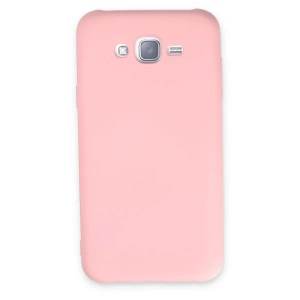Samsung Galaxy J7 Kılıf Nano İçi Kadife Silikon - Pudra