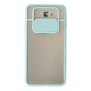 Samsung Galaxy J7 Prime Kılıf Palm Buzlu Kamera Sürgülü Silikon - Turkuaz