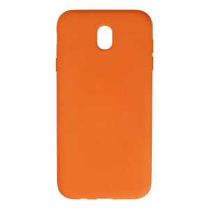 Samsung Galaxy J7 Pro / J730 Kılıf Nano İçi Kadife Silikon - Turuncu
