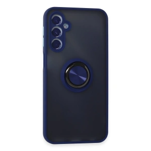 Samsung Galaxy M34 5g Kılıf Montreal Yüzüklü Silikon Kapak - Lacivert