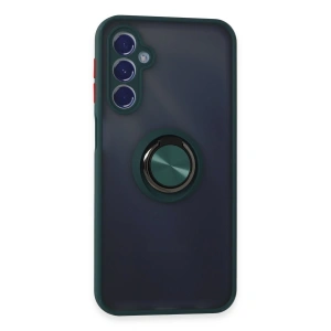 Samsung Galaxy M34 5g Kılıf Montreal Yüzüklü Silikon Kapak - Yeşil