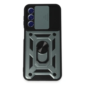 Samsung Galaxy M34 5g Kılıf Pars Lens Yüzüklü Silikon - Yeşil