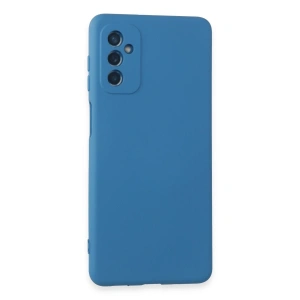Samsung Galaxy M52 5g Kılıf Nano İçi Kadife Silikon - Mavi