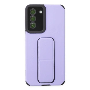 Samsung Galaxy S21 Fe Kılıf Mega Standlı Silikon - Lila