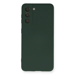 Samsung Galaxy S21 Kılıf Nano İçi Kadife Silikon - Koyu Yeşil