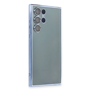 Samsung Galaxy S22 Ultra Kılıf Razer Lensli Silikon - Açık Mavi