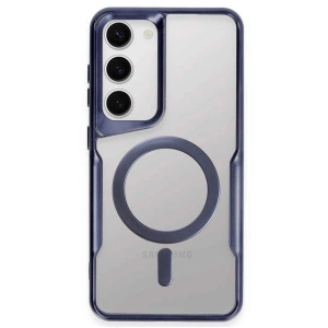 Samsung Galaxy S23 Kılıf Boyi Magsafe Silikon Kapak - Lacivert