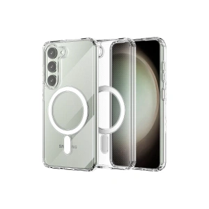Samsung Galaxy S23 Kılıf Magneticsafe Şeffaf Silikon - Şeffaf