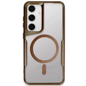 Samsung Galaxy S24 Kılıf Boyi Magsafe Silikon Kapak - Kahverengi