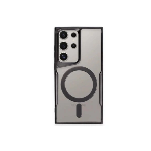 Samsung Galaxy S24 Ultra Kılıf Boyi Magsafe Silikon Kapak - Siyah