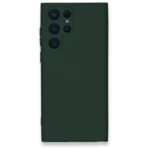 Samsung Galaxy S24 Ultra Kılıf Nano İçi Kadife Silikon - Koyu Yeşil