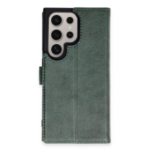 Samsung Galaxy S24 Ultra Kılıf Trend S Plus Kapaklı Kılıf - Yeşil