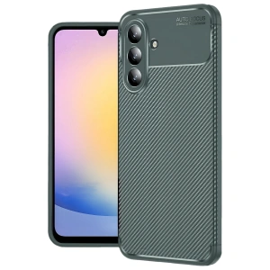 Samsung Galaxy S25 Fe Auto Focus Karbon Kapak - Koyu Yeşil