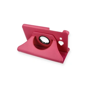 Samsung Galaxy T280 Tab A 7 Kılıf 360 Tablet Deri Kılıf - Pembe