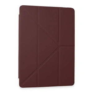 Samsung Galaxy Tab A9 Kılıf Kalemlikli Mars Tablet Kılıfı - Mürdüm