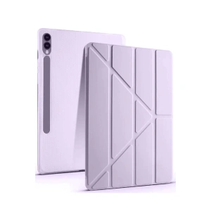 Samsung Galaxy X610 Tab S9 Fe Plus 12.4 Kılıf Kalemlikli Mars Tablet Kılıfı - Lila