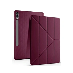 Samsung Galaxy X610 Tab S9 Fe Plus 12.4 Kılıf Kalemlikli Mars Tablet Kılıfı - Mürdüm